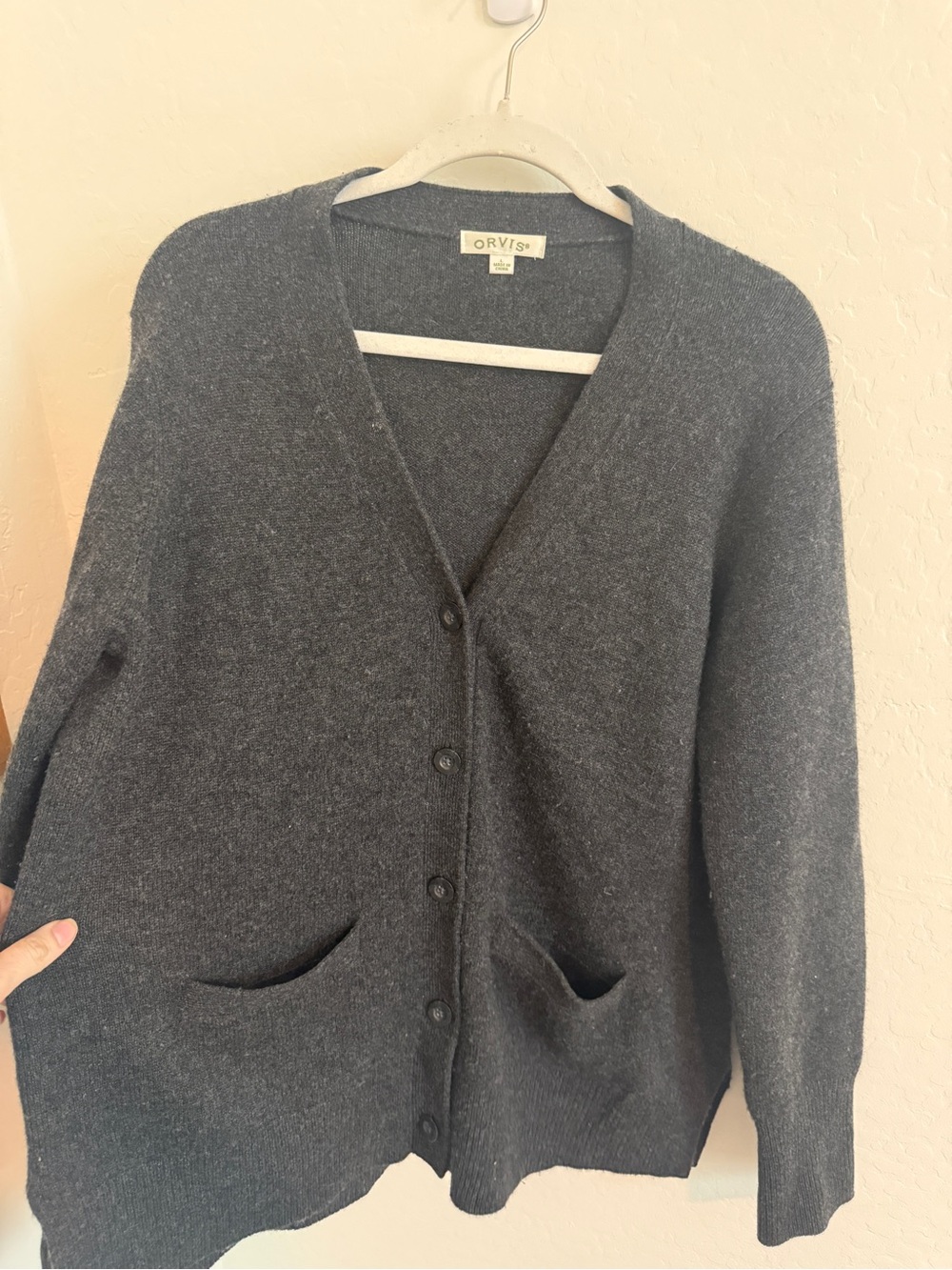 Orvis 100% Cashmere Cardigan Sweater - Picture 2 of 6